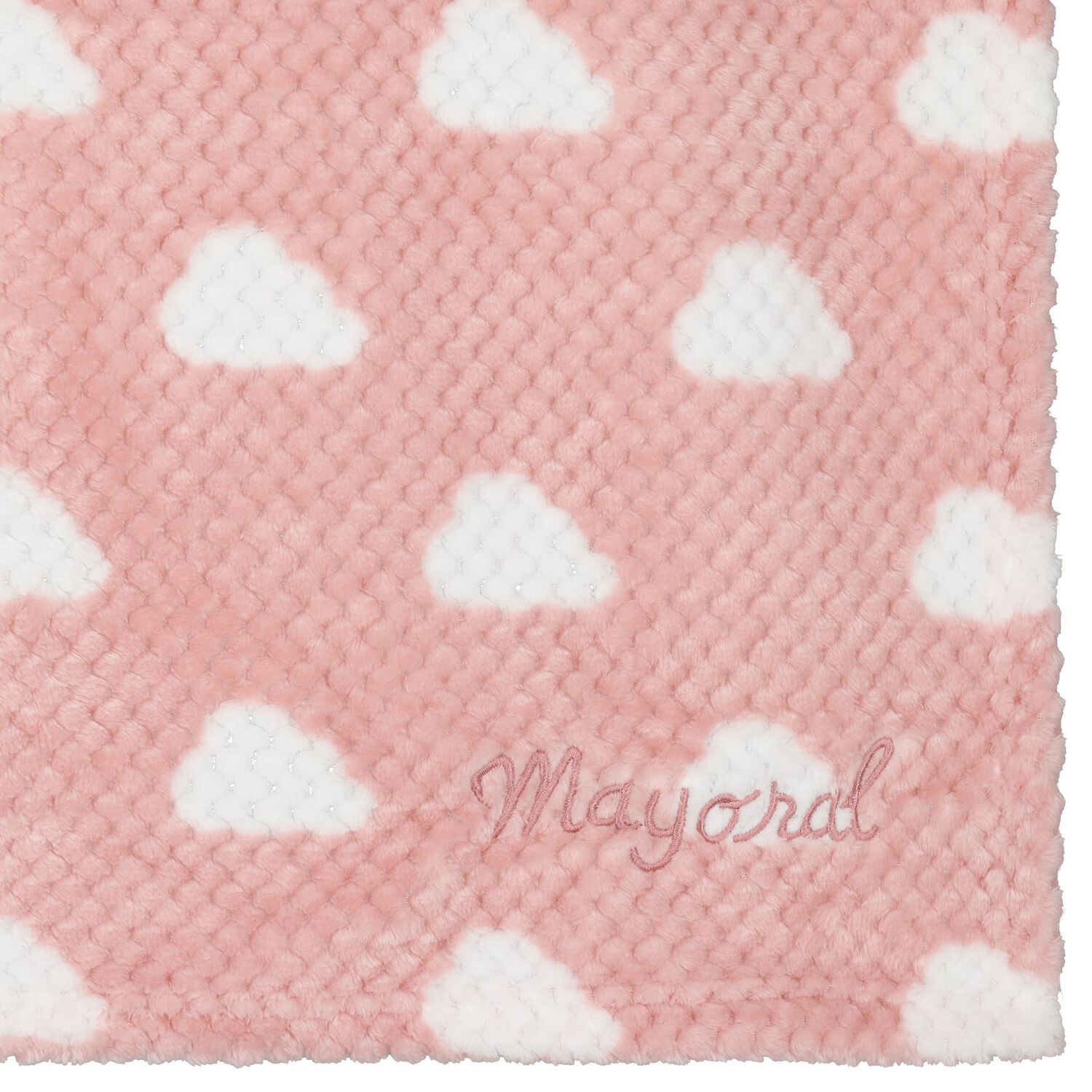 Baby Girls Pink Clouds Faux Fur Blanket, 1, hi-res