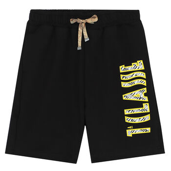 Boys Black Logo Shorts