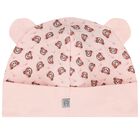 Baby Girls Pink Teddy Bear Logo Hat, 3, hi-res