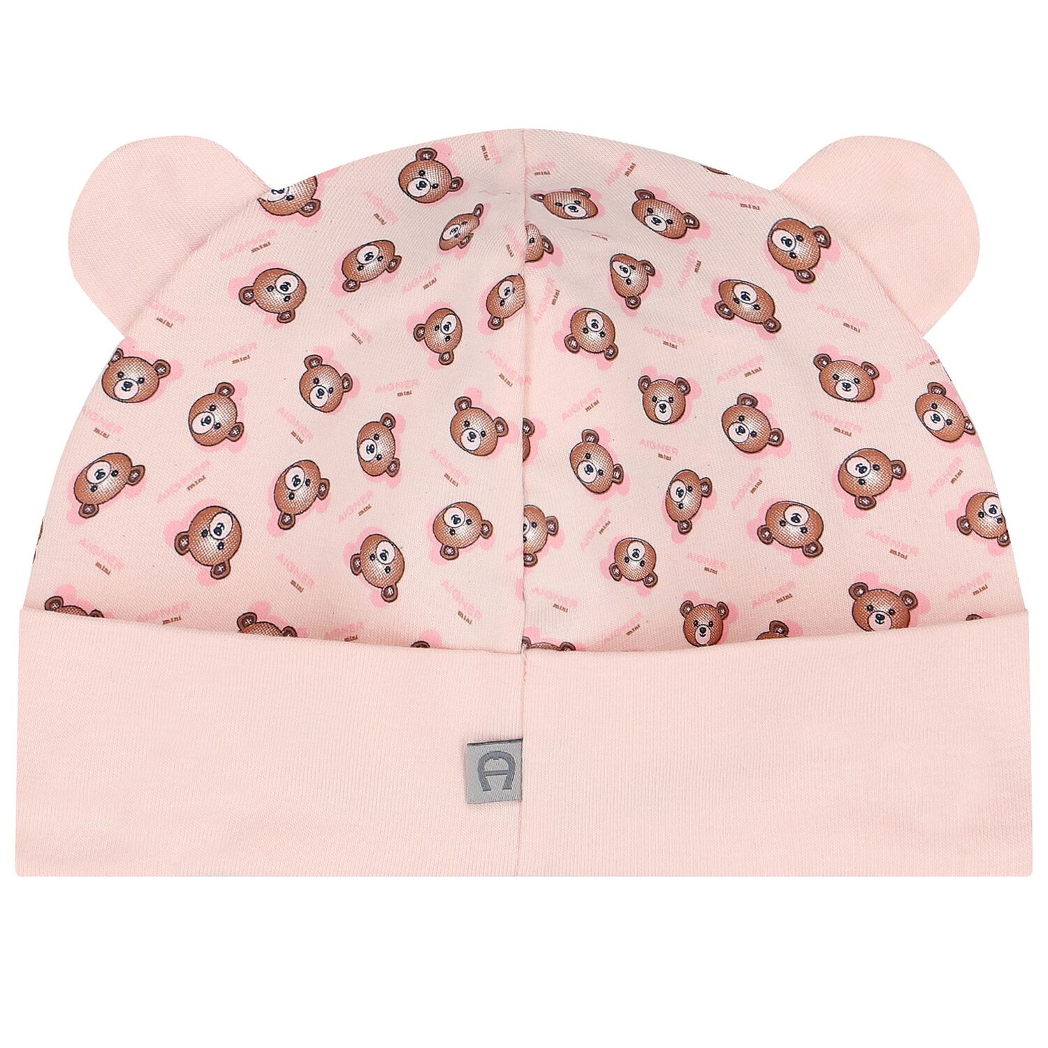 Baby Girls Pink Teddy Bear Logo Hat, 3, hi-res image number null