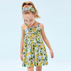 Girls Blue & Yellow Lemon Dress Set, 2, hi-res
