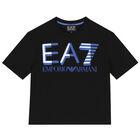 Boys Black Logo T-Shirt, 1, hi-res