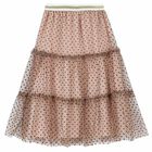 Girls Pink Dot Skirt, 1, hi-res