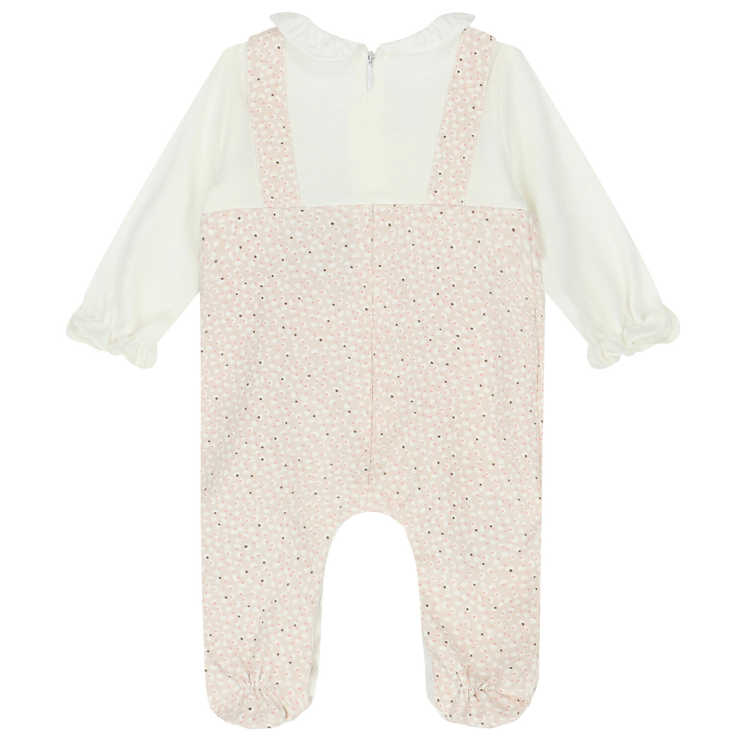 Baby Girls Ivory & Pink Romper, 1, hi-res image number null