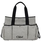 Grey Logo Canvas Baby Changing Bag ( 33cm ), 1, hi-res