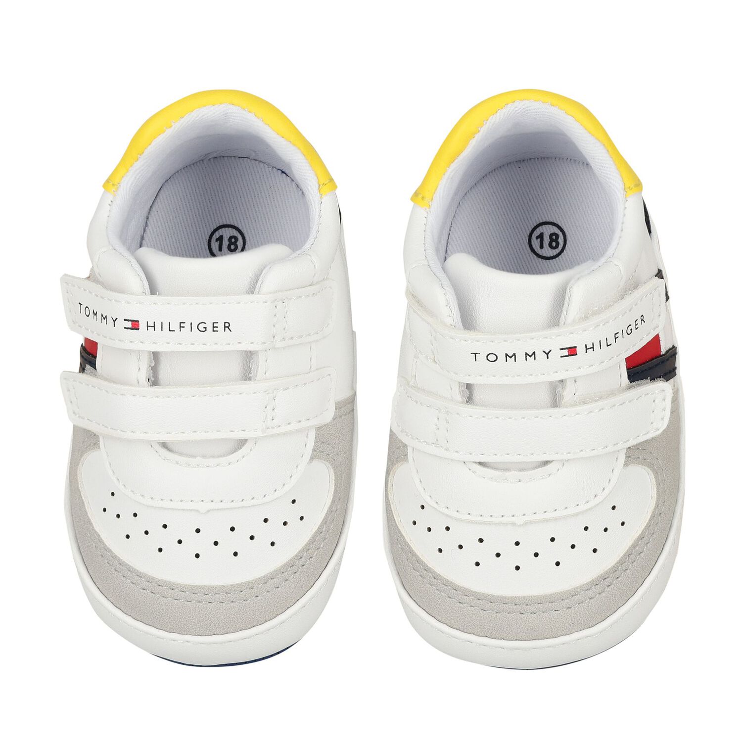 Baby Boys White Leather Pre Walker Shoes, 1, hi-res