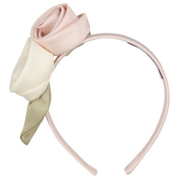 Girls Pink 3D Flower Headband