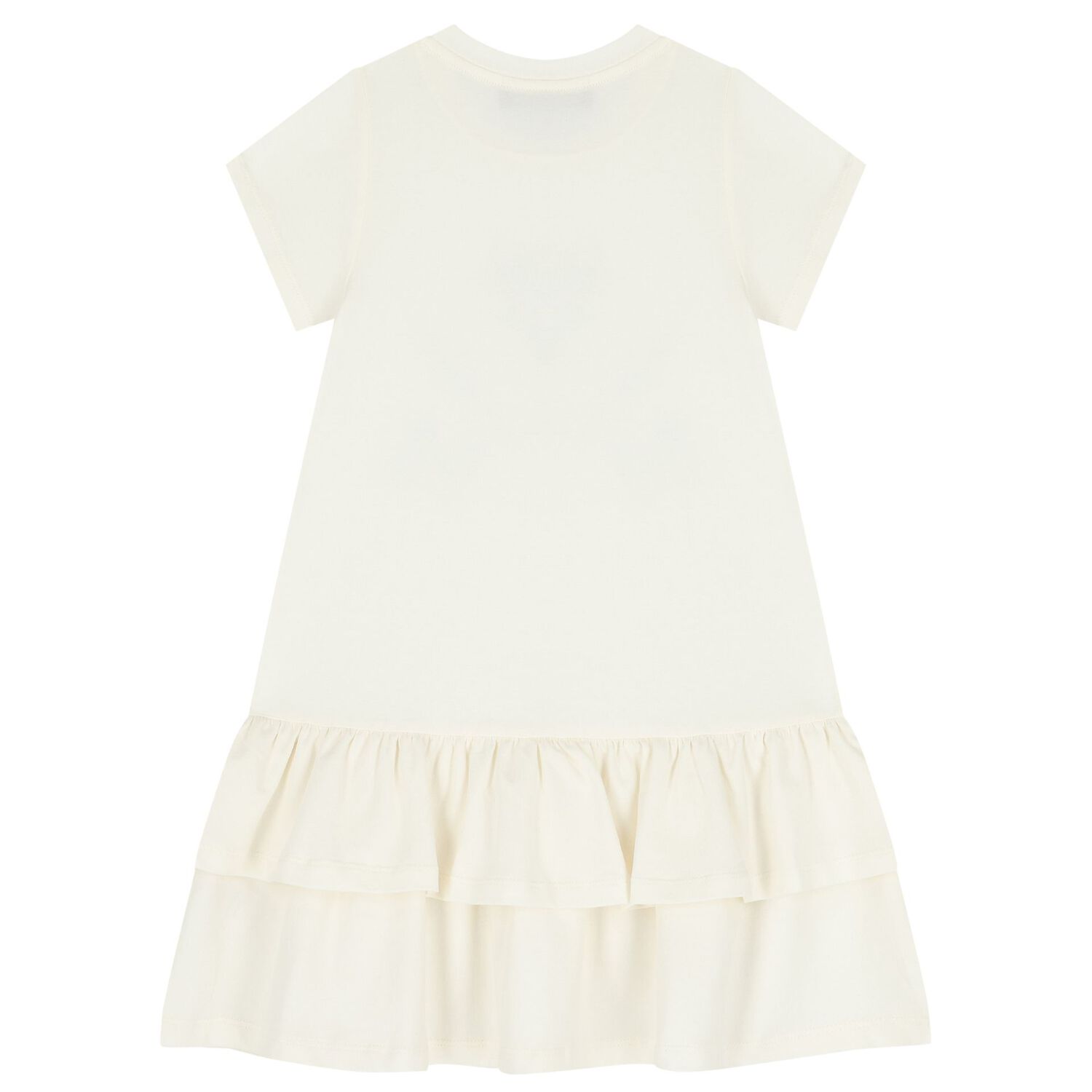 Girls Ivory Butterflies Logo Dress, 1, hi-res