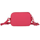 Girls Pink Logo Leather Bag, 3, hi-res