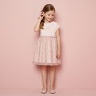 Younger Girls Pink Logo Dress, 2, hi-res