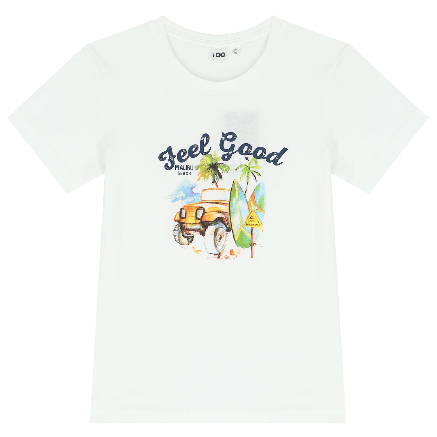 Boys White Beach T-Shirt, 2, hi-res image number null