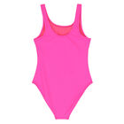 Girls Neon Pink Logo Swimsuit, 1, hi-res