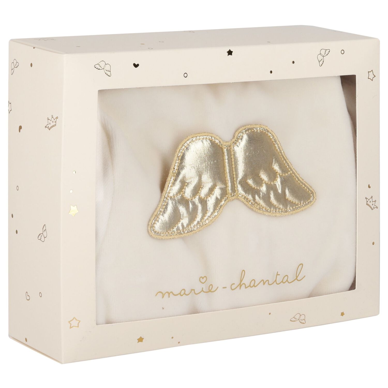 Ivory Wings Velour Babygrow, 1, hi-res