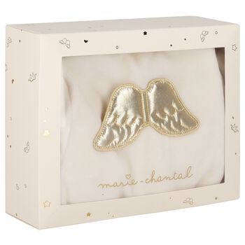 Ivory Wings Velour Babygrow