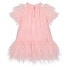 Baby Girls Pink Ruffled Tulle Dress Set, 1, hi-res