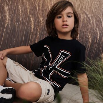Boys Black Logo T-Shirt