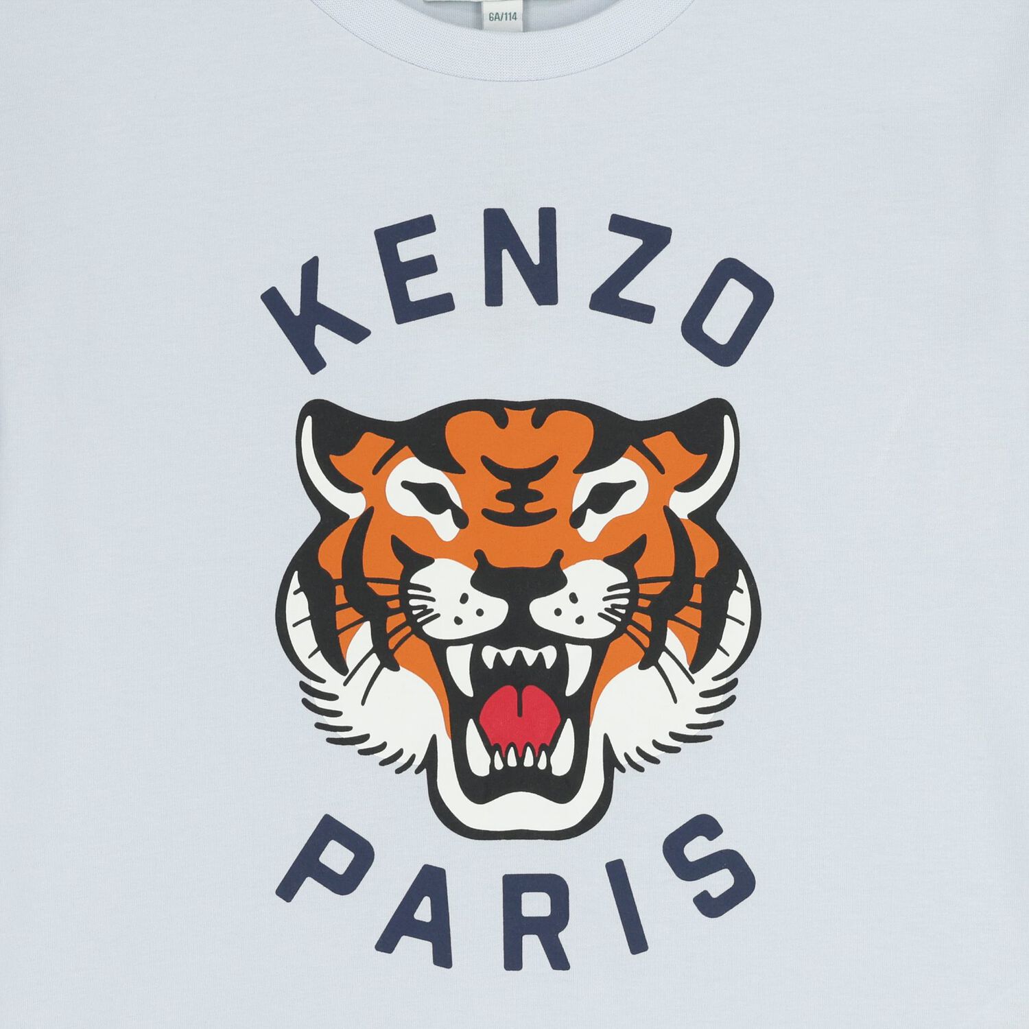 Girls Blue Tiger Logo T-Shirt, 2, hi-res