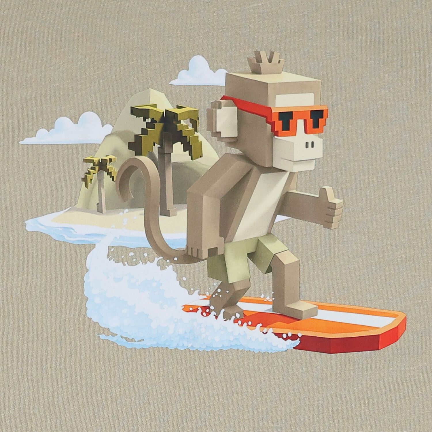 Boys Green Monkey T-Shirt, 2, hi-res