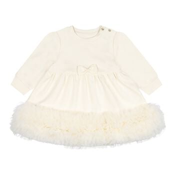 Baby Girls Yellow Tulle Ruffle Hem Dawn Dress