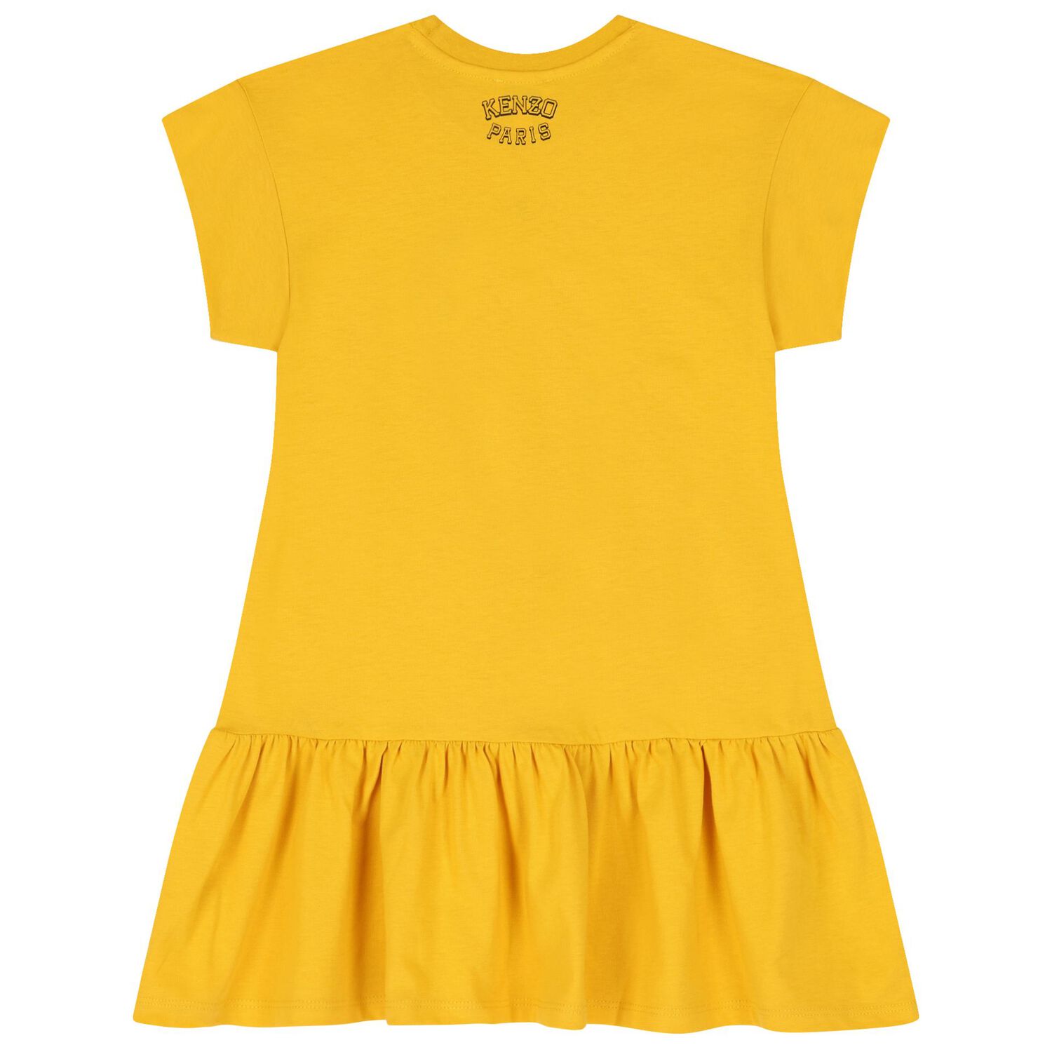 Girls Yellow Tiger Logo Dress, 2, hi-res