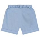 Baby Boys White & Blue Shorts Set, 1, hi-res