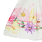 Girls White Floral Dress, 1, hi-res