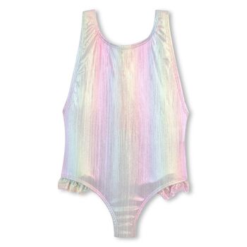 Girls Iridescent Rainbow Swimsuit