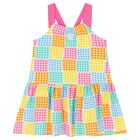 Girls Multi-Colored Gingham Dress, 1, hi-res