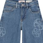 Girls Blue Logo Denim Jeans, 1, hi-res