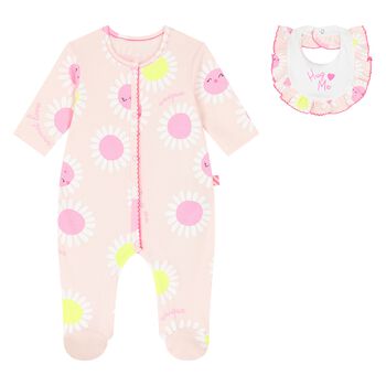 Baby Girls Pink Babygrow Gift Set