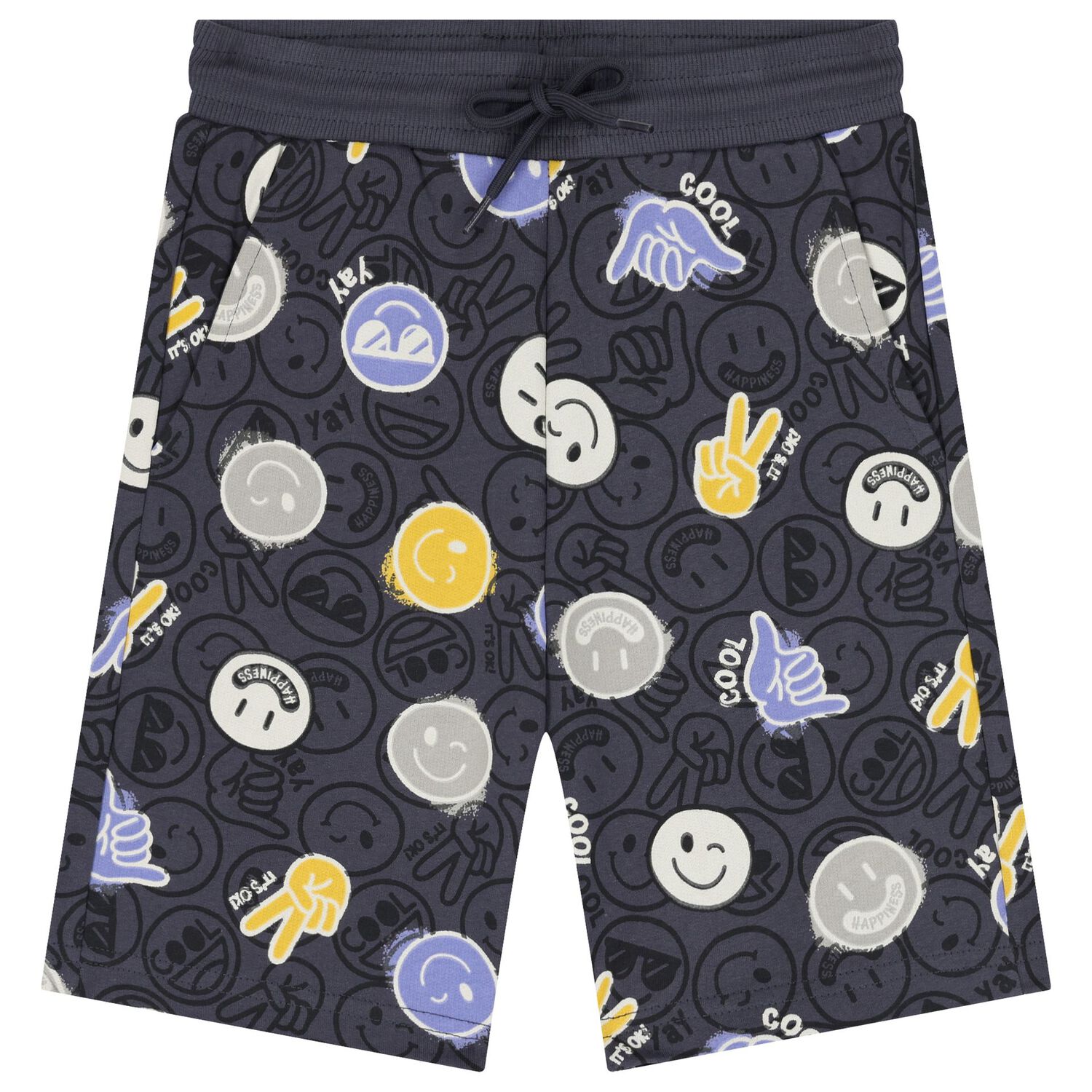 Boys White & Grey Shorts Set, 1, hi-res