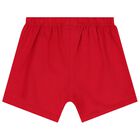 Baby Boys White, Red & Blue Shorts Set, 1, hi-res