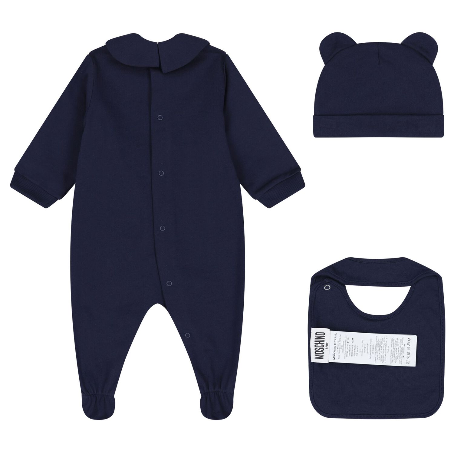 Navy Blue Teddy Bear Logo Babygrow Gift Set, 5, hi-res
