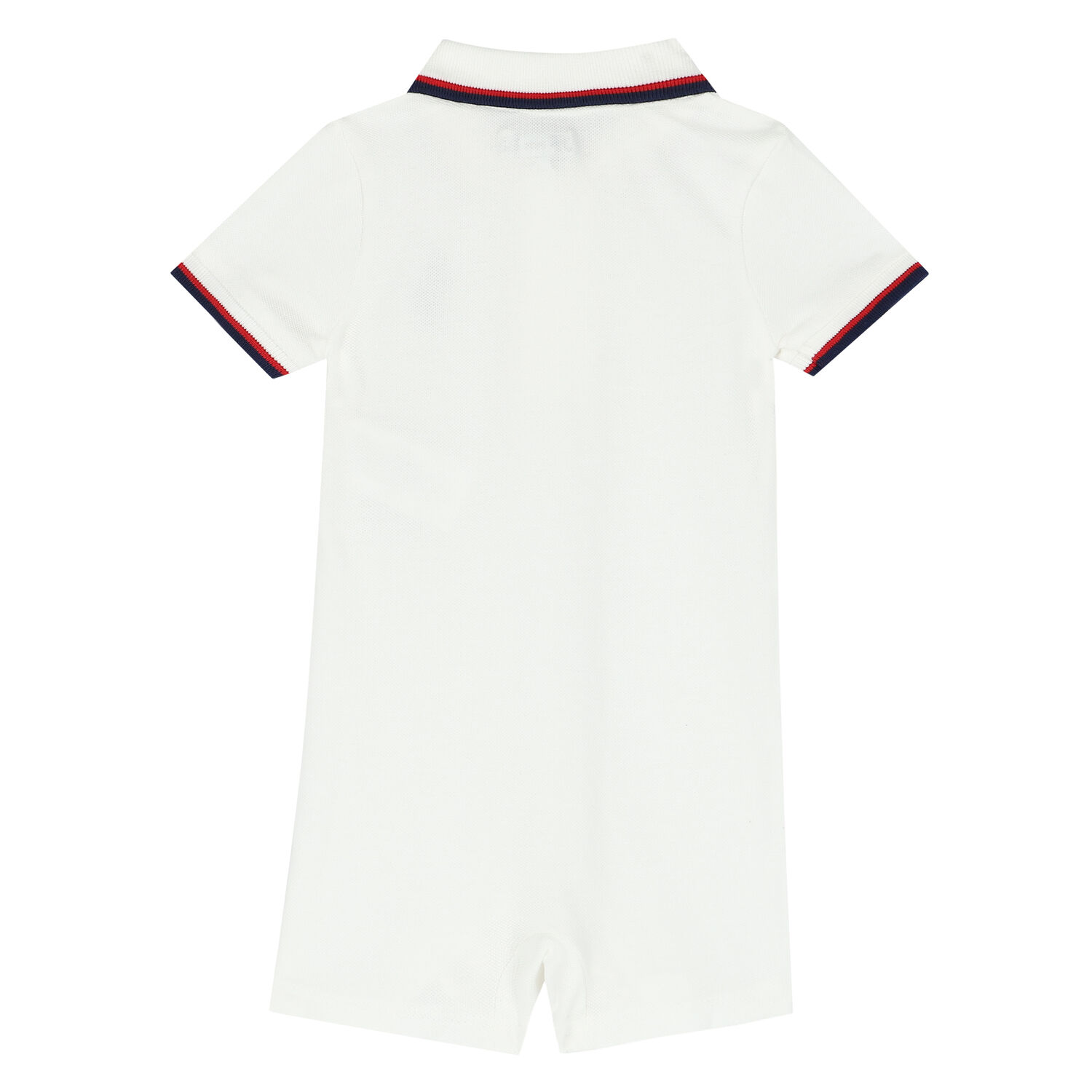 Baby Boys White Logo Romper, 1, hi-res