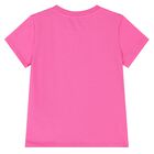 Girls Pink Teddy Bear Logo T-Shirt, 2, hi-res