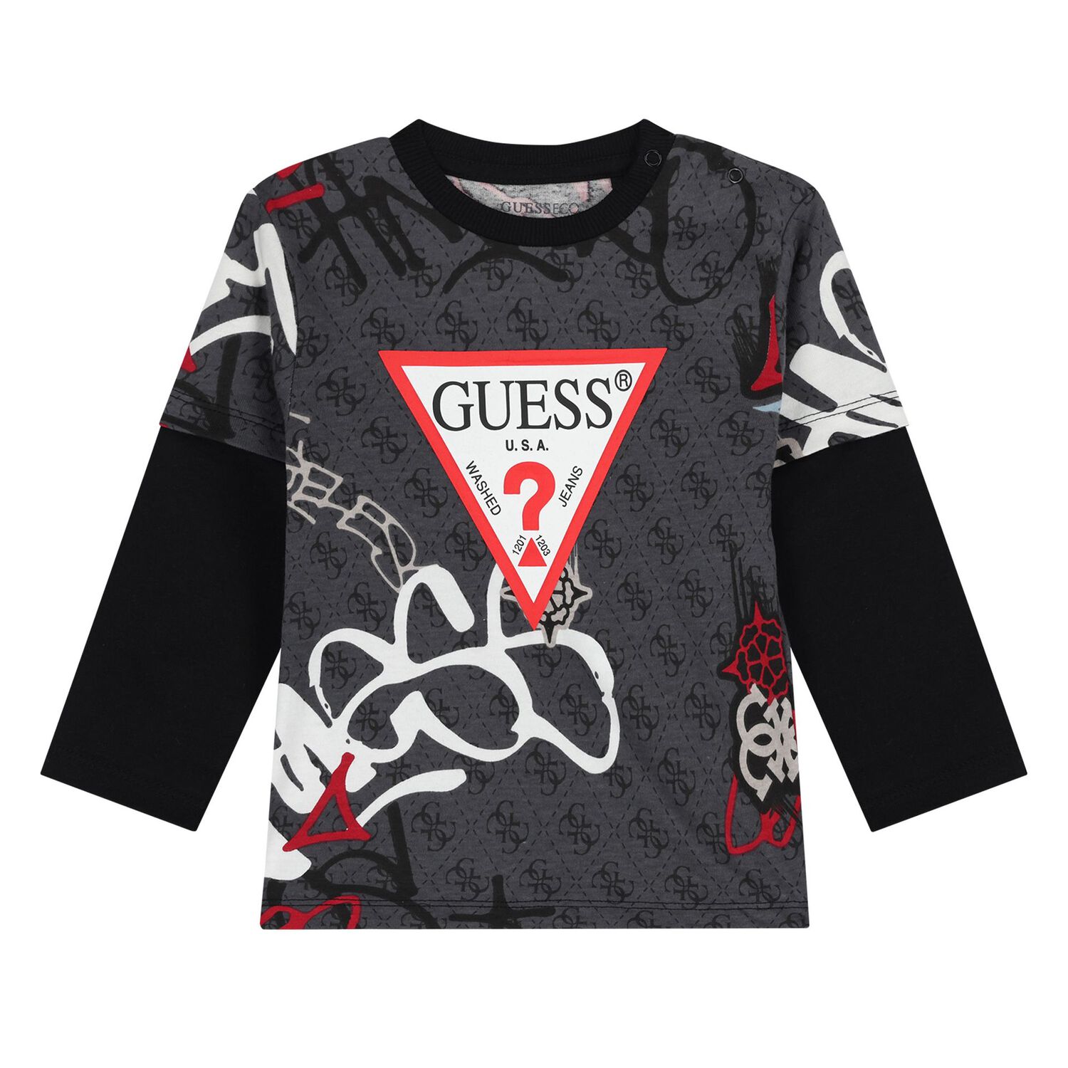 Younger Boys Black Logo Tracksuit, 1, hi-res