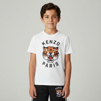 Ivory Tiger Logo T-Shirt