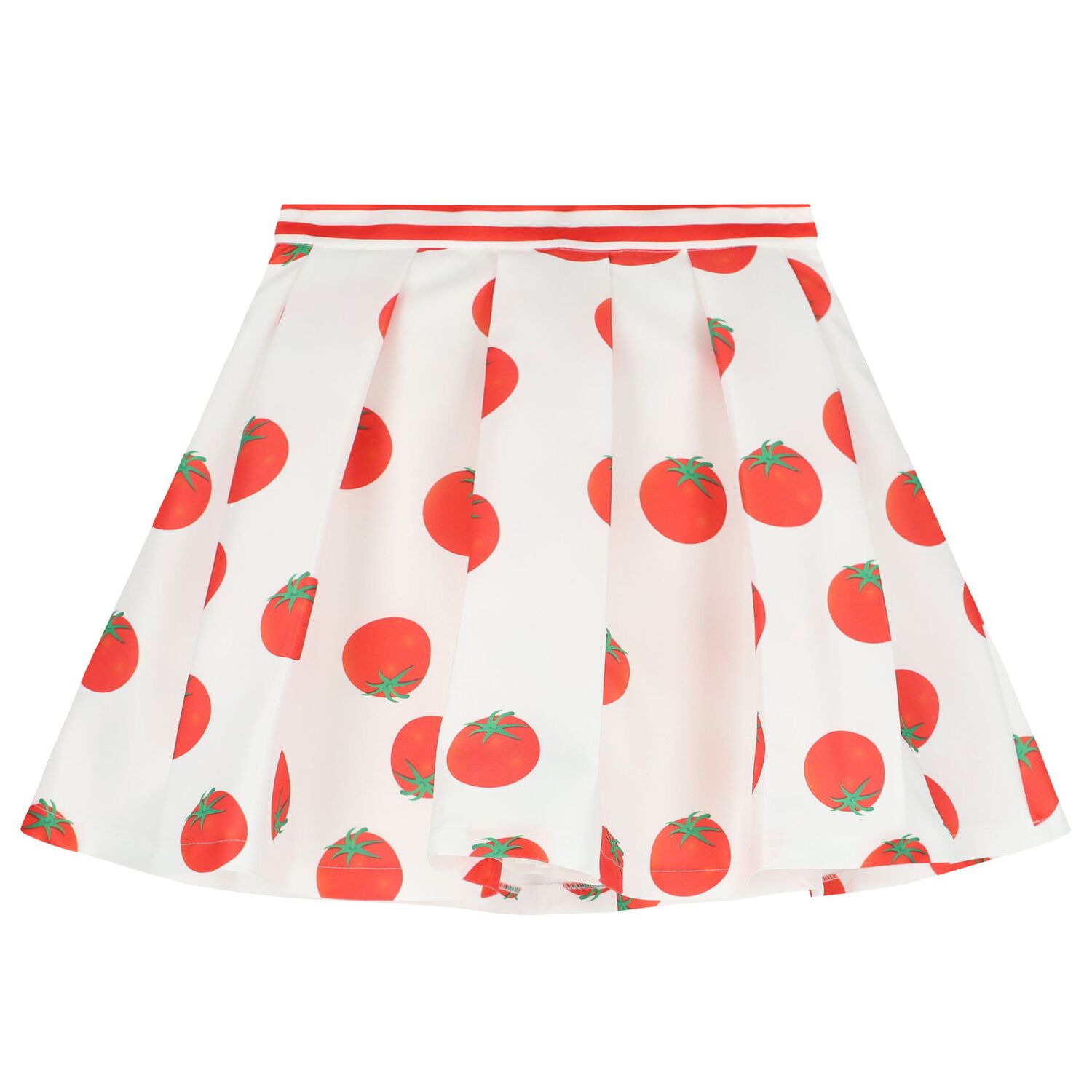 Girls Red & White Skirt Set, 1, hi-res