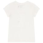 Girls White Polo Bear T-Shirt, 1, hi-res