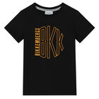 Boys Black Logo Shorts Set, 1, hi-res