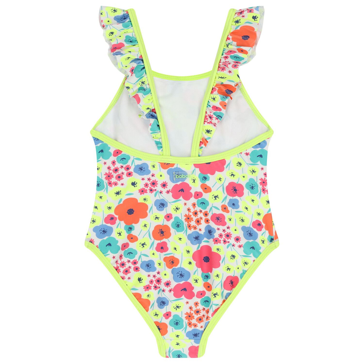 Girls Multi-Coloured Floral Swimsuit , 1, hi-res