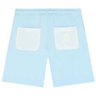 Boys Blue & White Logo Shorts Set, 1, hi-res