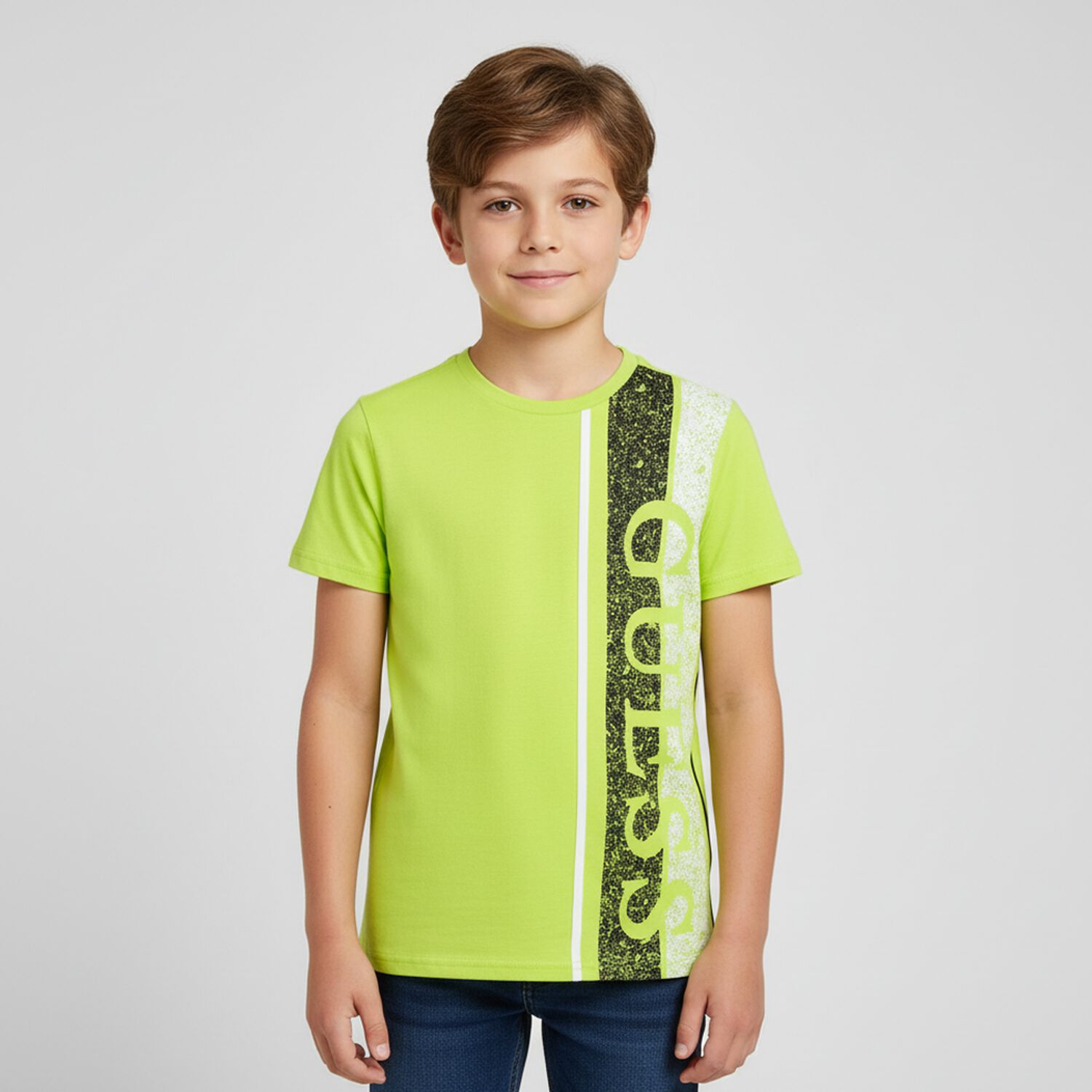 Boys Green Logo T-Shirt, 2, hi-res image number null