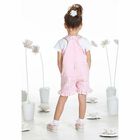 Girls Pink Waterlily Dungaree Set, 1, hi-res
