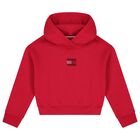 Girls Pink Embellished Logo Hooded Top, 1, hi-res