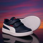 Boys Navy Blue Courtflex Trainers, 4, hi-res