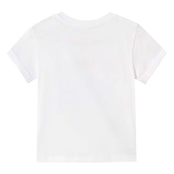 Younger Boys White Shark Cotton T-Shirt