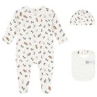 Baby Boys Ivory Playful Bear Babygrow Set, 1, hi-res