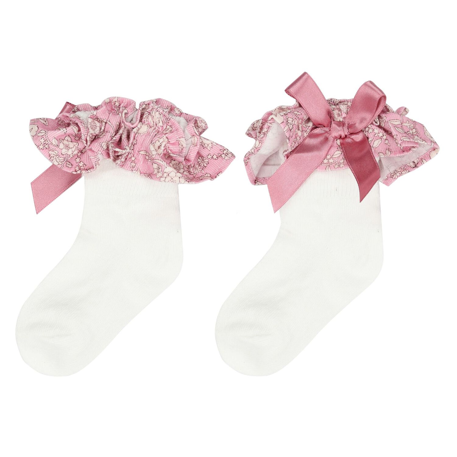 Baby Girls Floral Liberty Socks, 1, hi-res