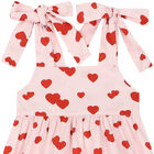 Girls Pink & Red Hearts Dress, 1, hi-res